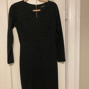 Black knee length polka dot Limited dress
